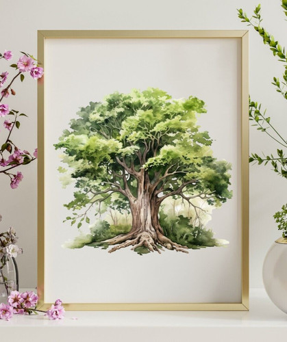 Tree wall art print - print,, botanical